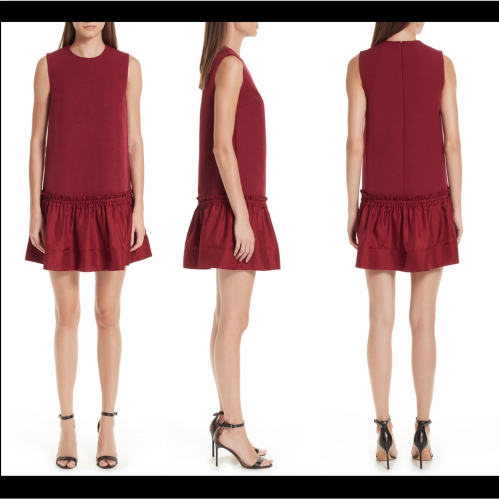 NEW ROKSANDA Tanaga Drop Waist Silk Blend Dress‎